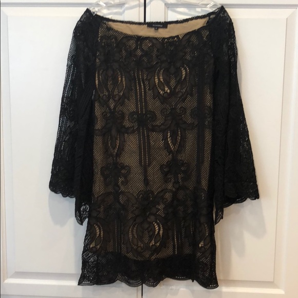 NEW Olivaceous Nude Illusion Lace Dress - Picture 3 of 3